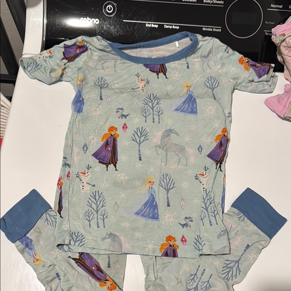 Little sleepies Frozen 2 Themed Kids Pajamas - Blue and Purple